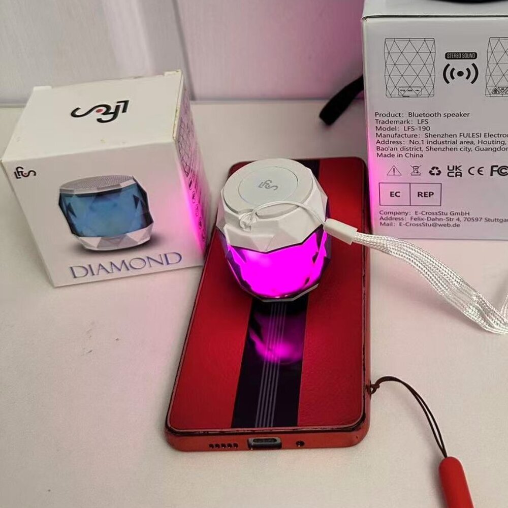 Portable Bluetooth Speaker with Lights 5 Watts.7 Color LED Auto-Changing,TWS, - Picture 6 of 7
